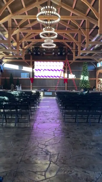 The LED wall and wash lighting running together during commissioning