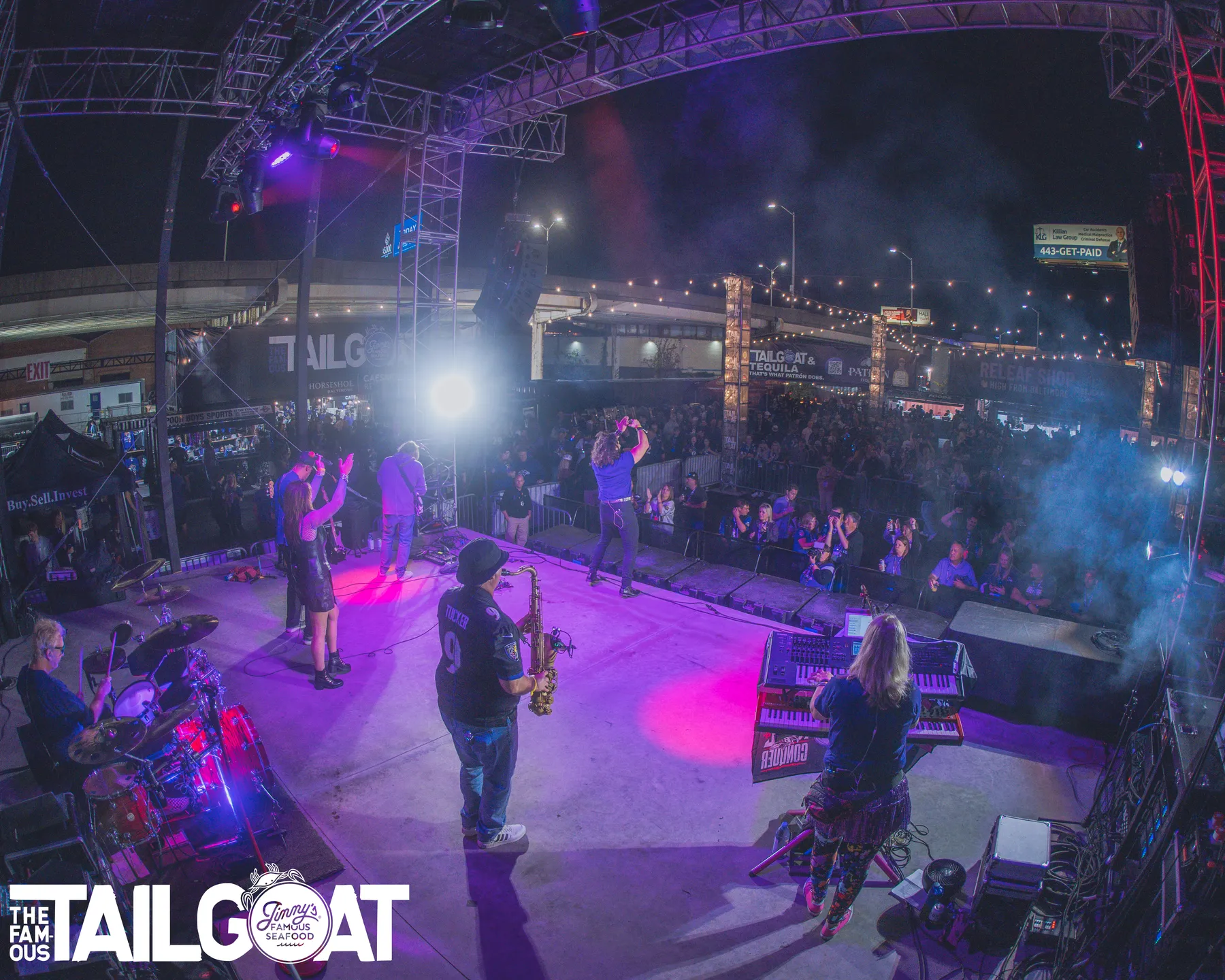 View from the Ravens TailGOAT stage toward the crowd