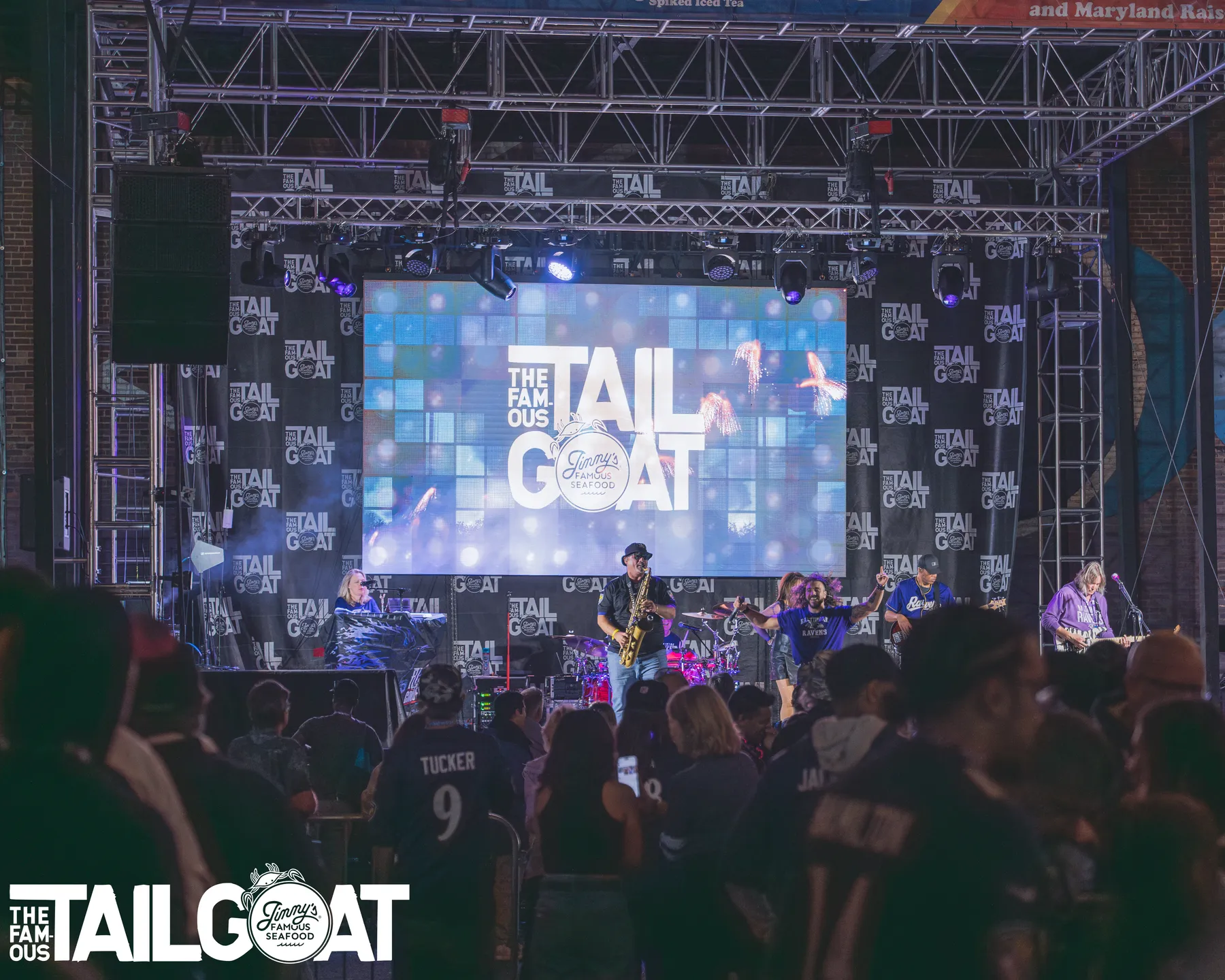 TailGOAT stage running custom visuals during a live set