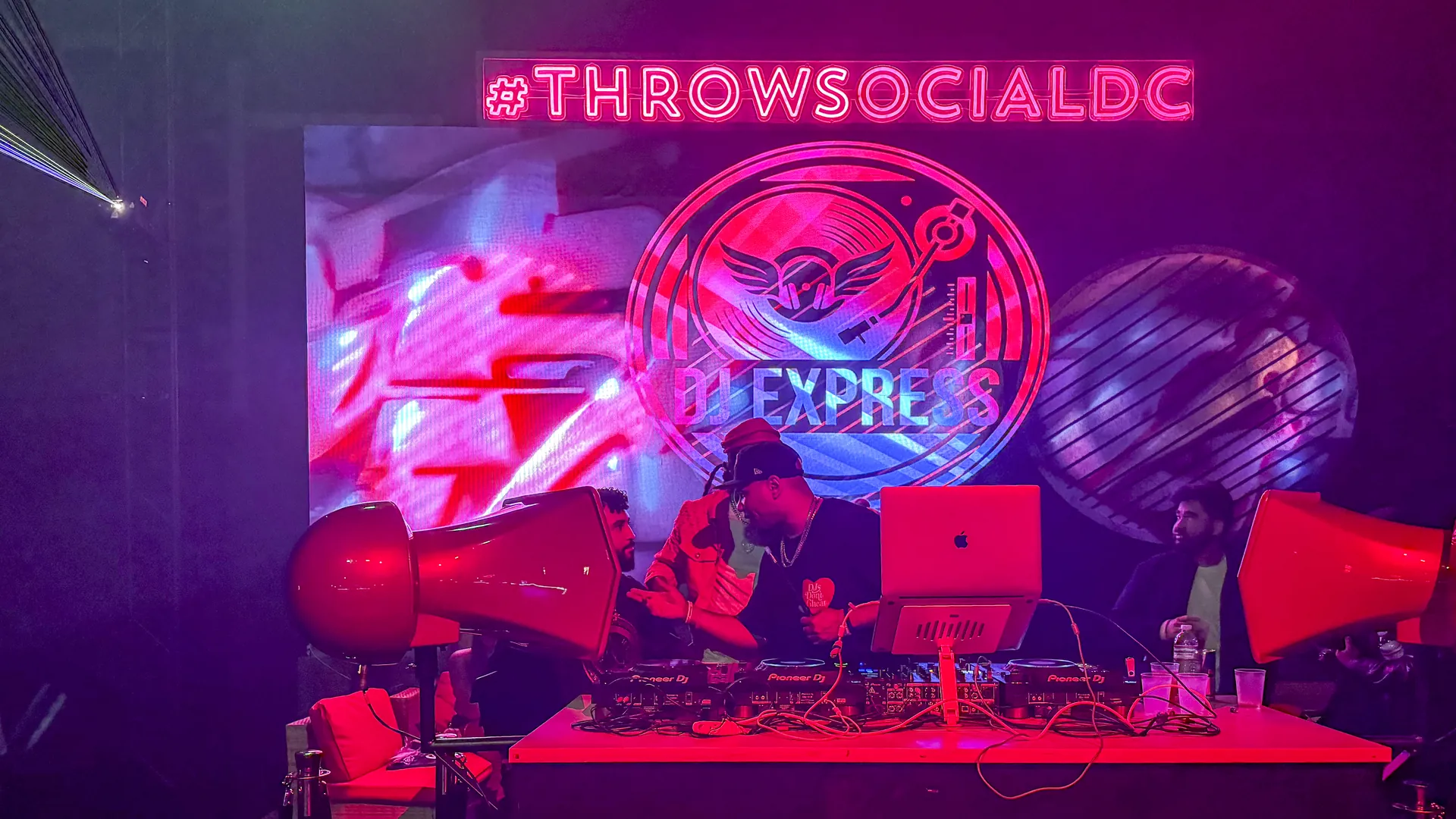 Throw Social venue with video walls, lighting, and camera feeds running as one system